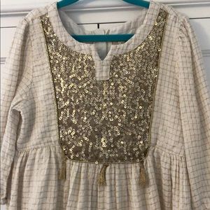 Girls cream cotton dress EASTER 🐣